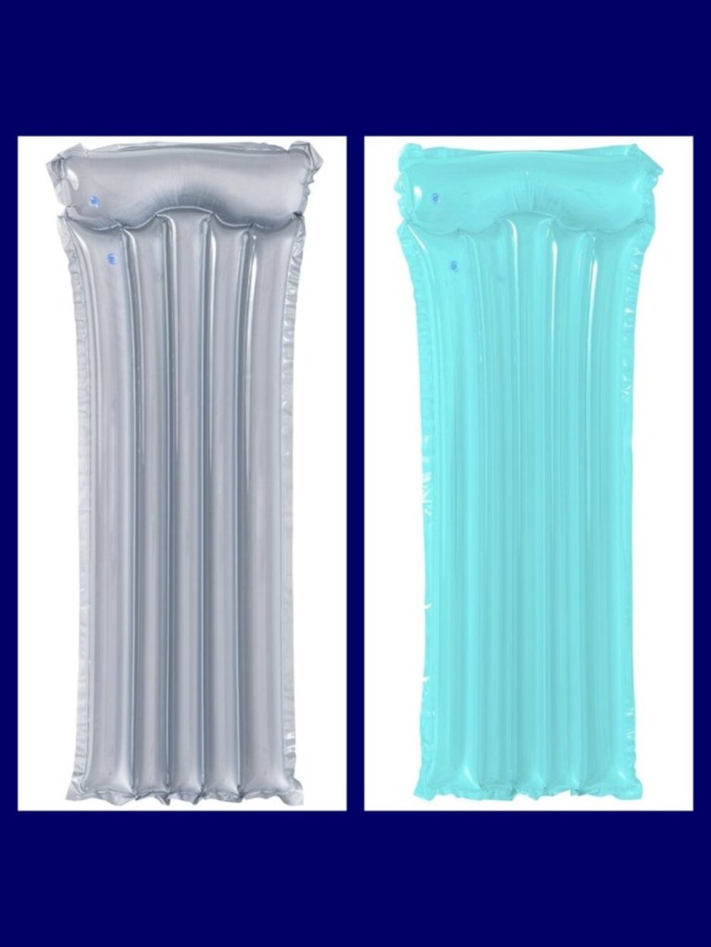 New! 2x Deluxe Comfort Mat / Inflatable Pool Float by Bestway - Transparent